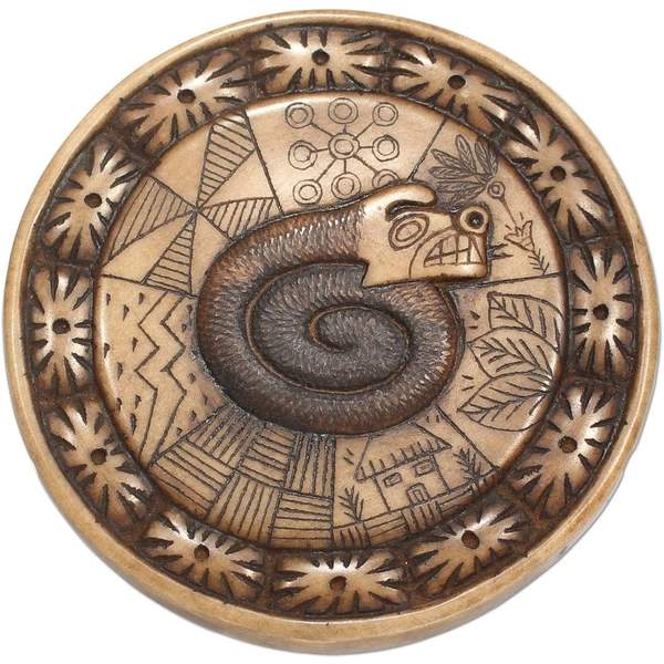 Andean Symbology Tile - Serpent - Round