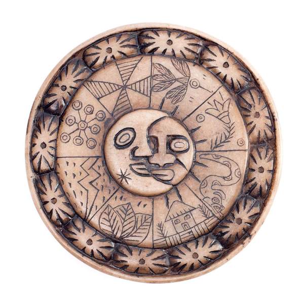 Andean Symbology Tile - Sun & Moon - Round