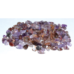 Super 7 tumbled chips 5-7 mm, 1 lb