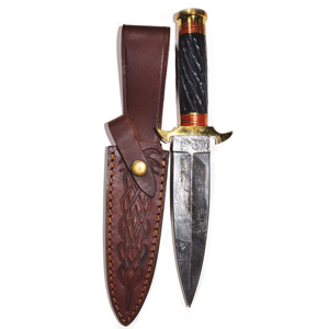 Twisted Horn Damascus athame 10 1/2" - Cannot ship to MA or CA.